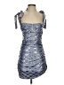 Lioness 100% Polyester Metallic Silver Cocktail Dress Size XS - photo 1