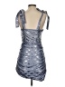 Lioness 100% Polyester Metallic Silver Cocktail Dress Size XS - photo 2