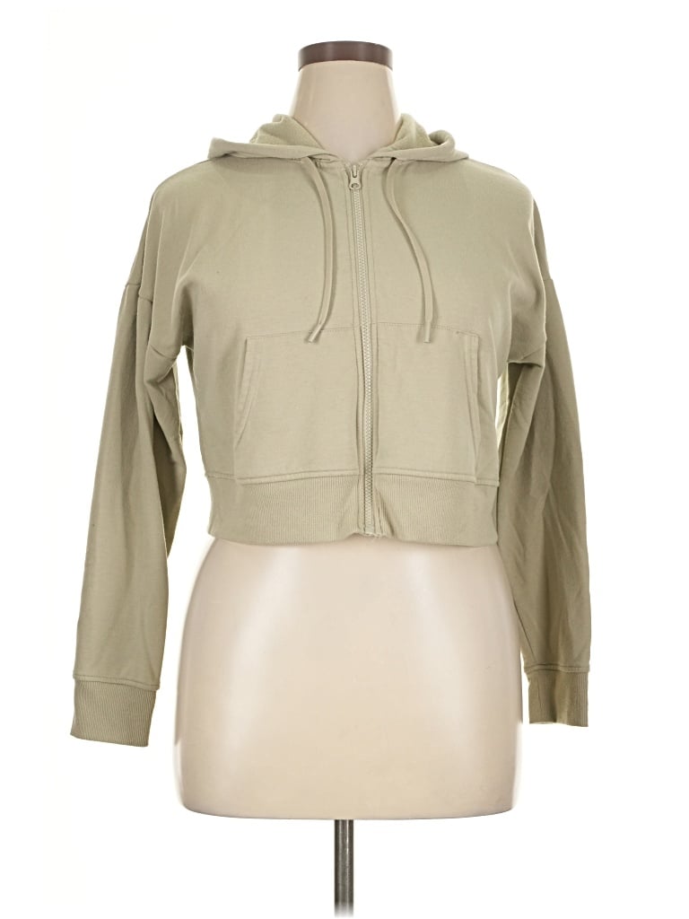 Pre-owned Yogalicious Zip Up Hoodie In Brown