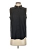 Ann Taylor Black Sleeveless Button-Down Shirt Size S - photo 1