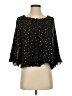Floreat 100% Viscose Black 3/4 Sleeve Blouse Size S - photo 1
