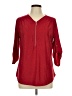 NY Collection Red 3/4 Sleeve Blouse Size L - photo 1