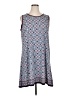 Max Studio Print Blue Casual Dress Size 1X - photo 1