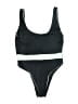 Assorted Brands Solid Black One Piece Swimsuit Size M - photo 1