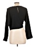 Zara 100% Polyester Black Long Sleeve Top Size L - photo 2