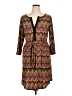 Tacera Paisley Brown Casual Dress Size XL - photo 1