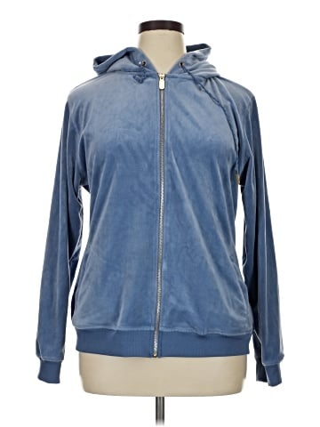 White Mark Zip Up Hoodie (view 1)