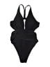 Unbranded Solid Black One Piece Swimsuit Size M - photo 1