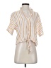 Rails Stripes Yellow Gold Short Sleeve Blouse Size S - photo 1