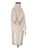 Rails Stripes Yellow Gold Short Sleeve Blouse Size S - photo 4