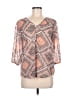 Living Doll 100% Polyester Pink 3/4 Sleeve Blouse Size M - photo 1
