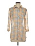 Olive and Oak 100% Polyester Plaid Yellow 3/4 Sleeve Blouse Size S - photo 1