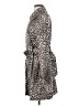 Black Rivet 100% Polyester Animal Print Gray Tan Coat Size 4 (estimated) - photo 5