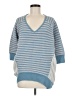 St. John 100% Silk Stripes Blue Silk Pullover Sweater Size M - photo 1