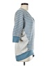 St. John 100% Silk Stripes Blue Silk Pullover Sweater Size M - photo 4