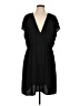Halogen 100% Polyester Solid Black Casual Dress Size L - photo 1