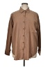 Olivia Grey Solid Brown Long Sleeve Button-Down Shirt Size 1X - photo 1
