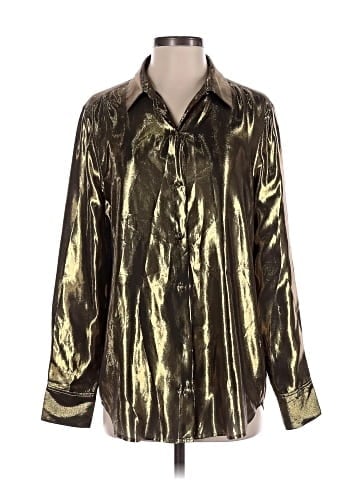 Equipment Long Sleeve Silk Top (view 1)