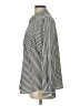Grace Stripes Silver Long Sleeve Blouse Size L - photo 5