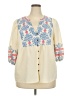 Shein Curve 100% Polyester Ivory 3/4 Sleeve Blouse Size 2X - photo 1