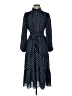 Max Studio 100% Polyester Polka Dots Blue Casual Dress Size S - photo 1