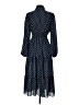 Max Studio 100% Polyester Polka Dots Blue Casual Dress Size S - photo 2