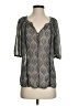 Bellatrix 100% Polyester Gray Short Sleeve Blouse Size S - photo 1