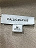 Calligraphie Tan 3/4 Sleeve Button-Down Shirt Size M - photo 4