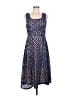 Mi ami 100% Polyester Polka Dots Blue Cocktail Dress Size M - photo 1