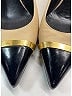 Saint Laurent Color Block Ivory Tan Leather cap toe pumps Size EU 39 1/2 - photo 5