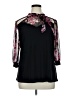 Assorted Brands Black 3/4 Sleeve Blouse Size 1X - photo 1