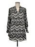 Riley + James 100% Polyester Chevron-herringbone Silver White 3/4 Sleeve Blouse Size M - photo 1