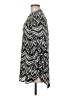 Riley + James 100% Polyester Chevron-herringbone Silver White 3/4 Sleeve Blouse Size M - photo 5