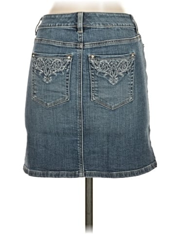 White House Black Market Denim Skirt (view 2)