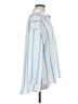 Unbranded 100% Polyester Stripes Blue Long Sleeve Blouse Size M - photo 4