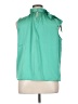 Scoop 100% Polyester Green Sleeveless Blouse Size XL - photo 2