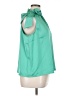 Scoop 100% Polyester Green Sleeveless Blouse Size XL - photo 4