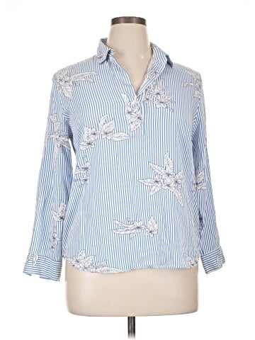 Nautica 3/4 Sleeve Button-Down Shirt (view 1)