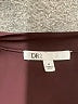 DR2 100% Polyester Burgundy 3/4 Sleeve Blouse Size M - photo 7