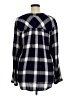 NSR 100% Rayon Plaid Blue Long Sleeve Blouse Size XL - photo 2