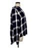NSR 100% Rayon Plaid Blue Long Sleeve Blouse Size XL - photo 4