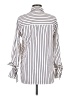 Drew 100% Cotton Stripes Ivory Long Sleeve Blouse Size M - photo 2