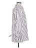 Drew 100% Cotton Stripes Ivory Long Sleeve Blouse Size M - photo 4