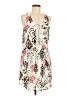 Bisou Bisou 100% Polyester Print Ivory Casual Dress Size 6 - photo 1