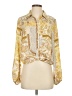 Drew 100% Polyester Paisley Gold Long Sleeve Blouse Size S - photo 1