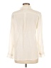 J.Crew 100% Silk Ivory Long Sleeve Silk Top Size 8 - photo 2