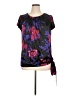 New Directions Purple Short Sleeve Blouse Size XL - photo 1