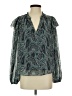 Evereve 100% Polyester Paisley Teal 3/4 Sleeve Blouse Size S - photo 1