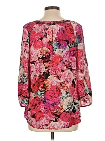 Vanessa Virginia 3/4 Sleeve Silk Top (view 2)