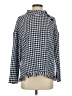 Lulu-B 100% Cotton Houndstooth Blue Poncho Size S - photo 1